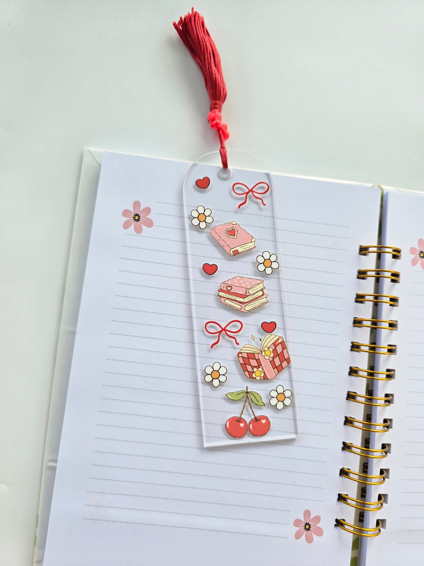 Cherry Acrylic Bookmark