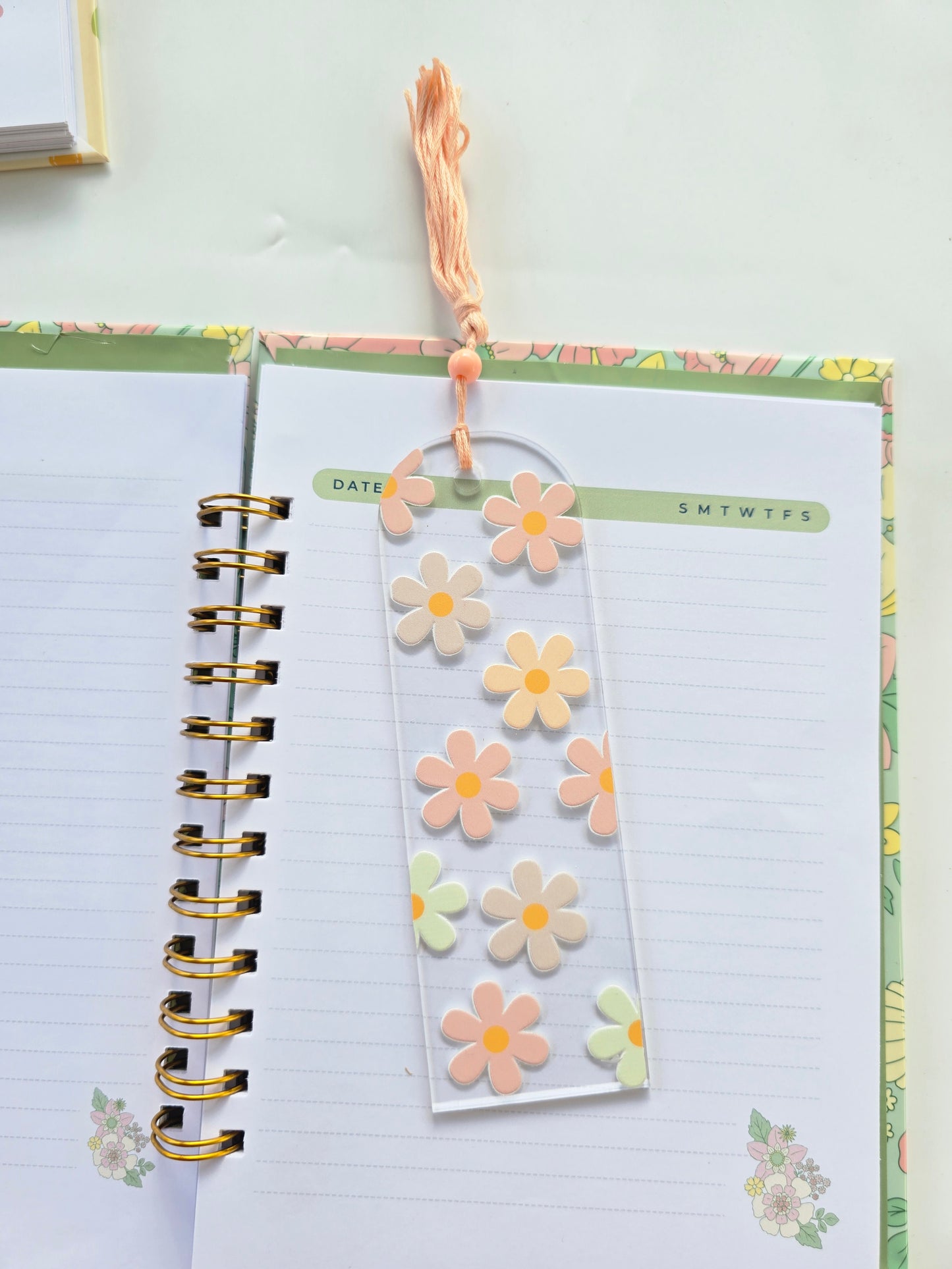 Pastel Flowers Acrylic Bookmark