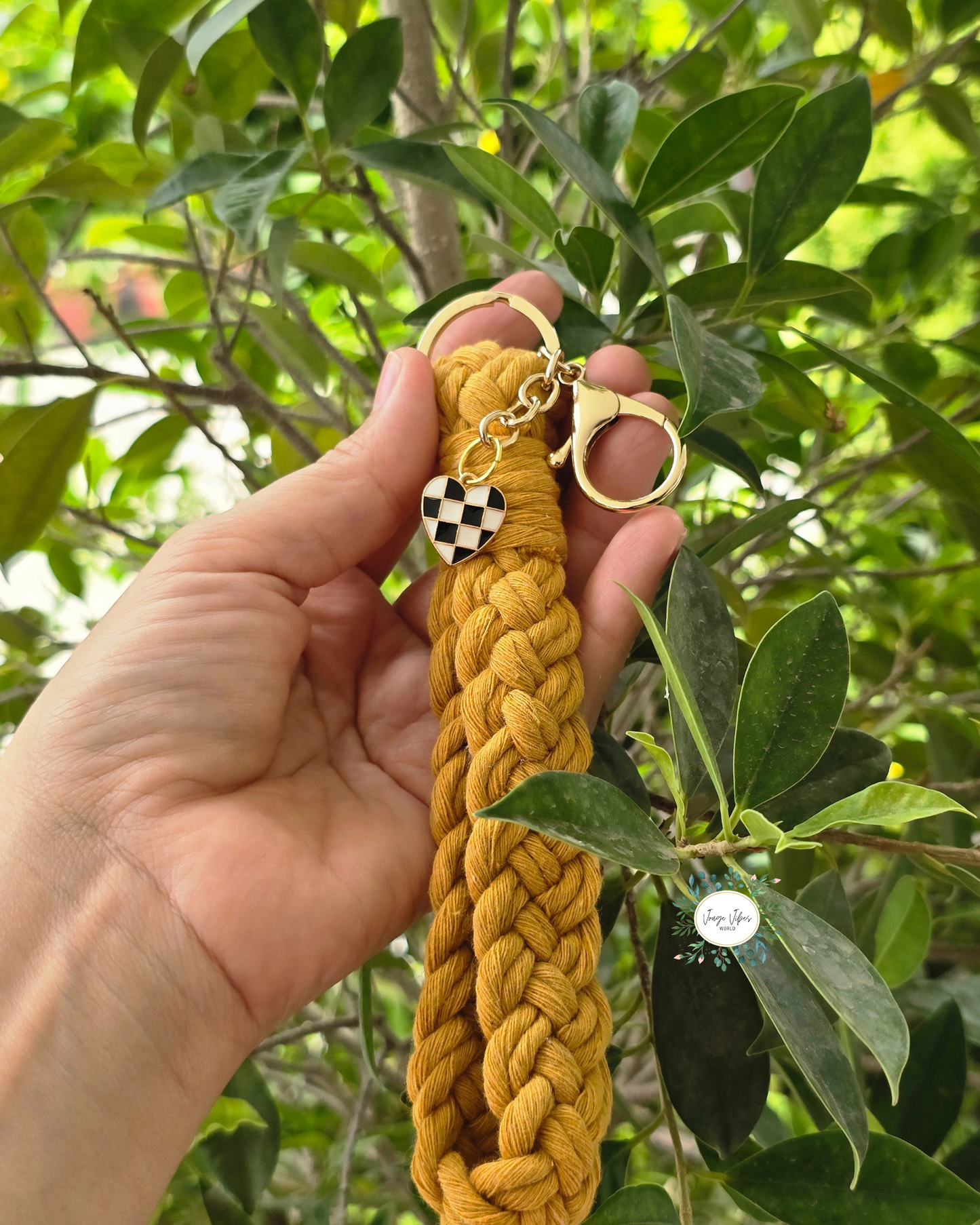 Mustard Macrame Wrislet