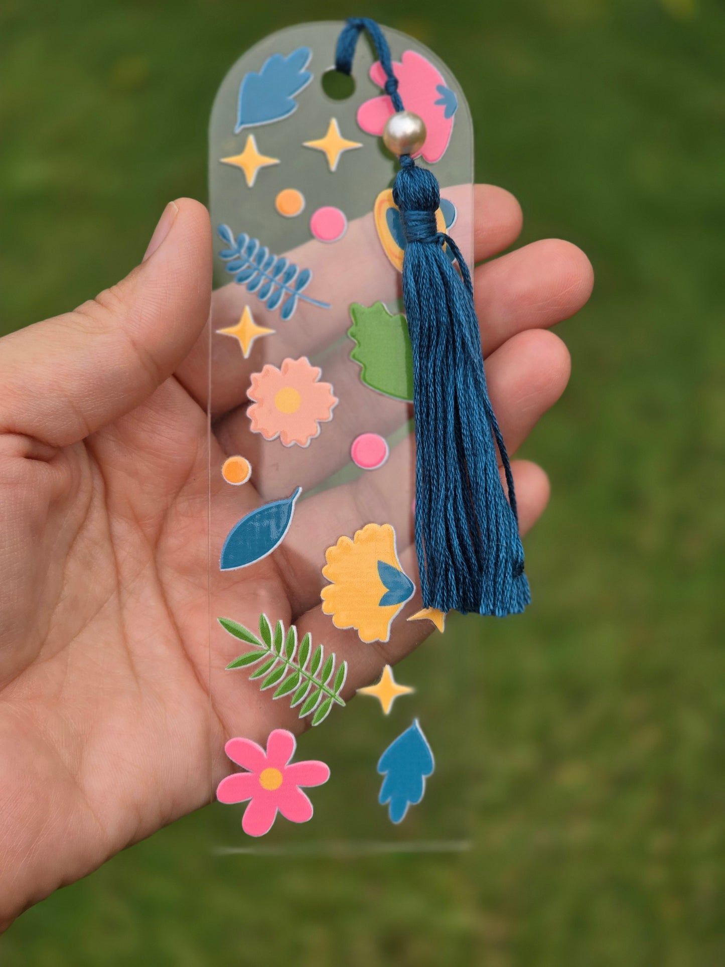 Floral Acrylic Bookmark