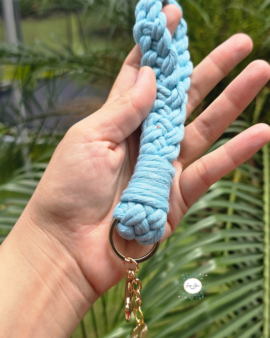 Light Blue Macrame Wrislet