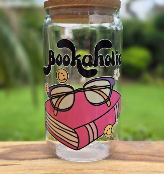 Bookaholic Glass Can