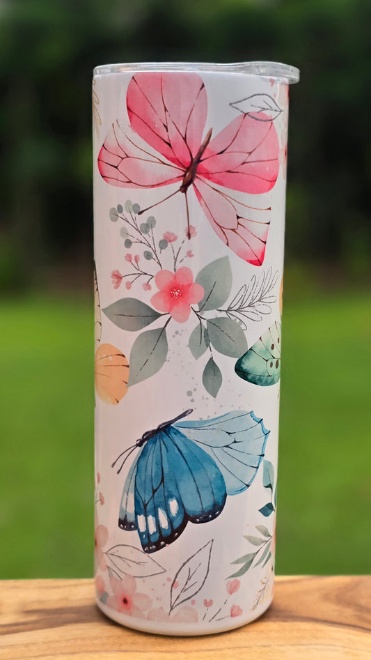 Butterflies Skinny Tumbler