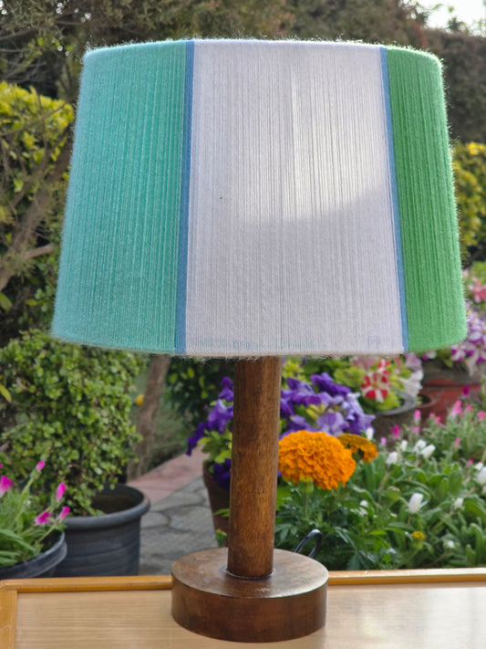 Green Striped Handmade Lampshade