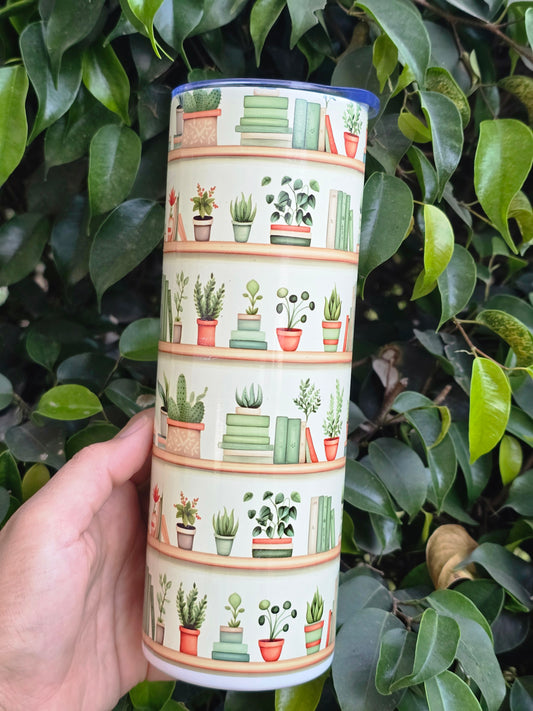Books and Plants Skinny Tumbler