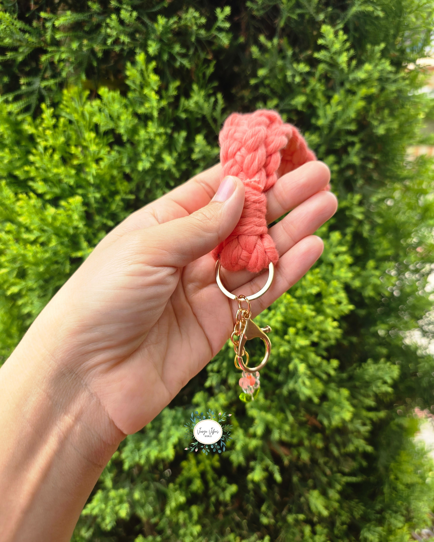 Peach Macrame Wrislet