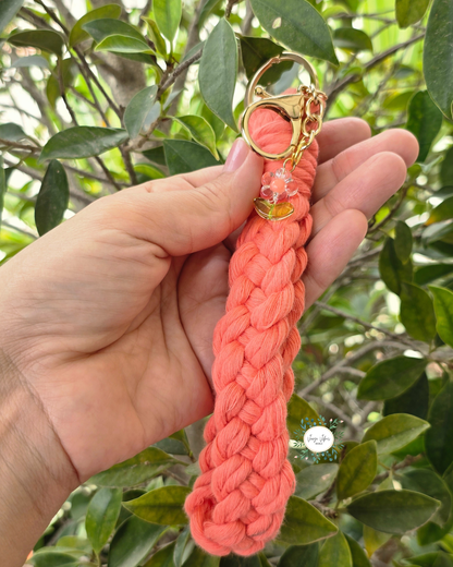 Peach Macrame Wrislet