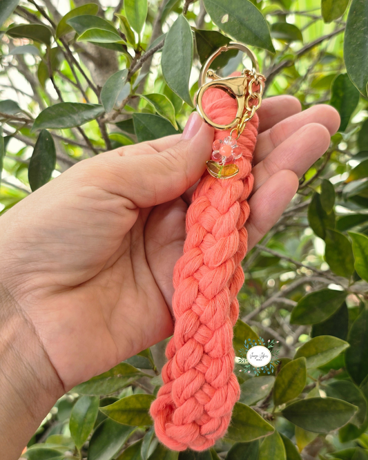 Peach Macrame Wrislet