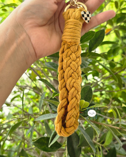 Mustard Macrame Wrislet