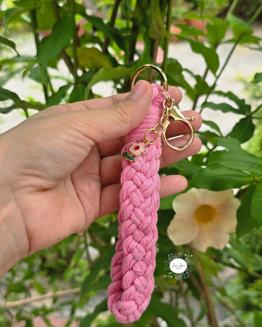 Baby Pink Macrame Wrislet