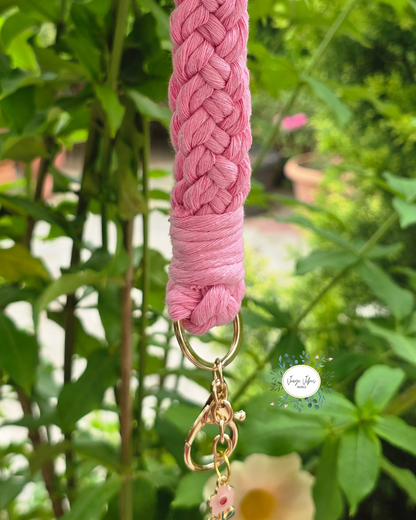 Baby Pink Macrame Wrislet