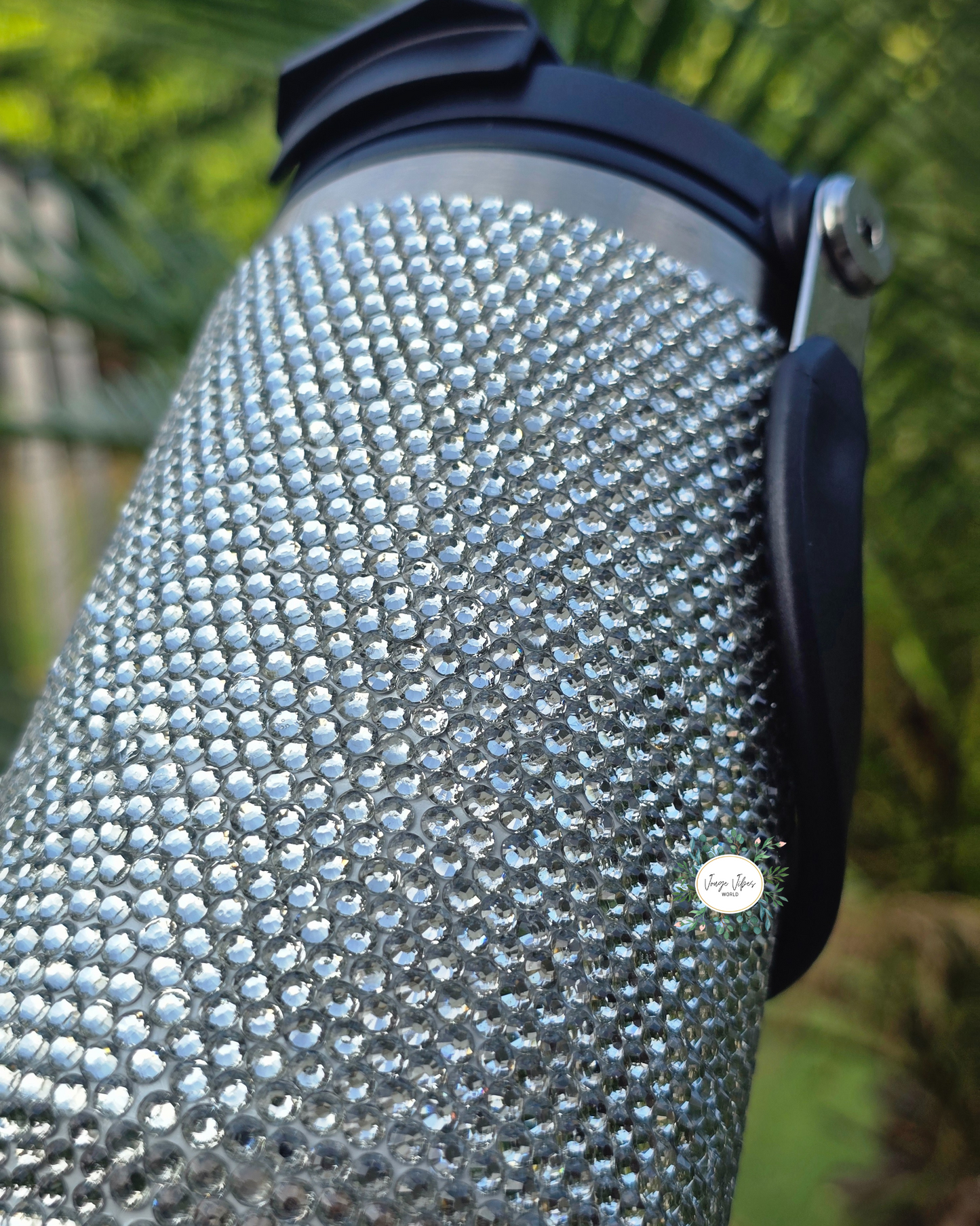 Silver Rhinestone Tumbler