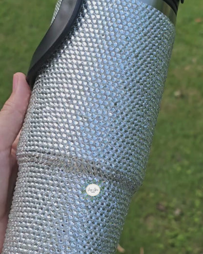 Silver Rhinestone Tumbler